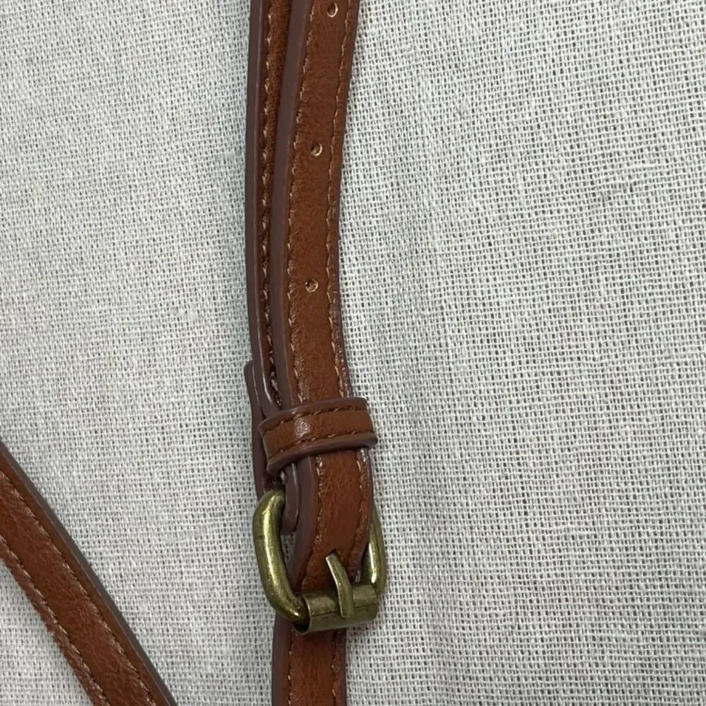Sonoma | Cognac Brown Vegan Leather Barlow Crossbody Bag